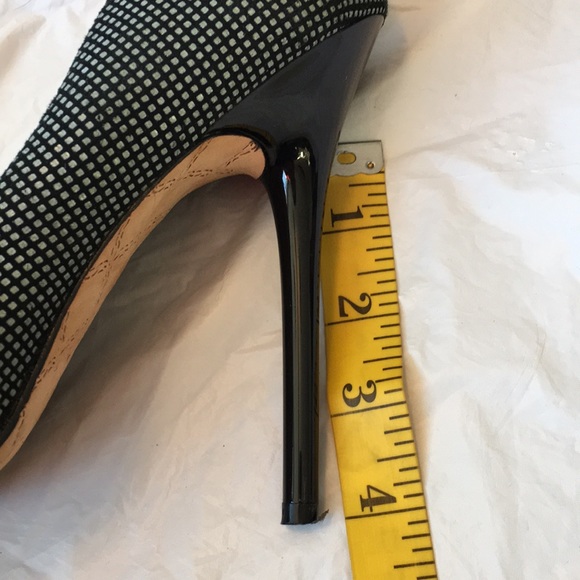L.A.M.B Black White Leather D’orsay Stiletto Heels Size 8.5 - Picture 11 of 12